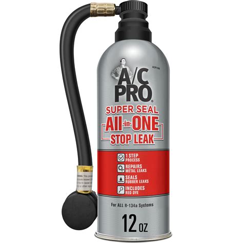 ac pro leak sealer|A/C Pro Super Seal A/C Stop Leak Treatment (3 ounces)